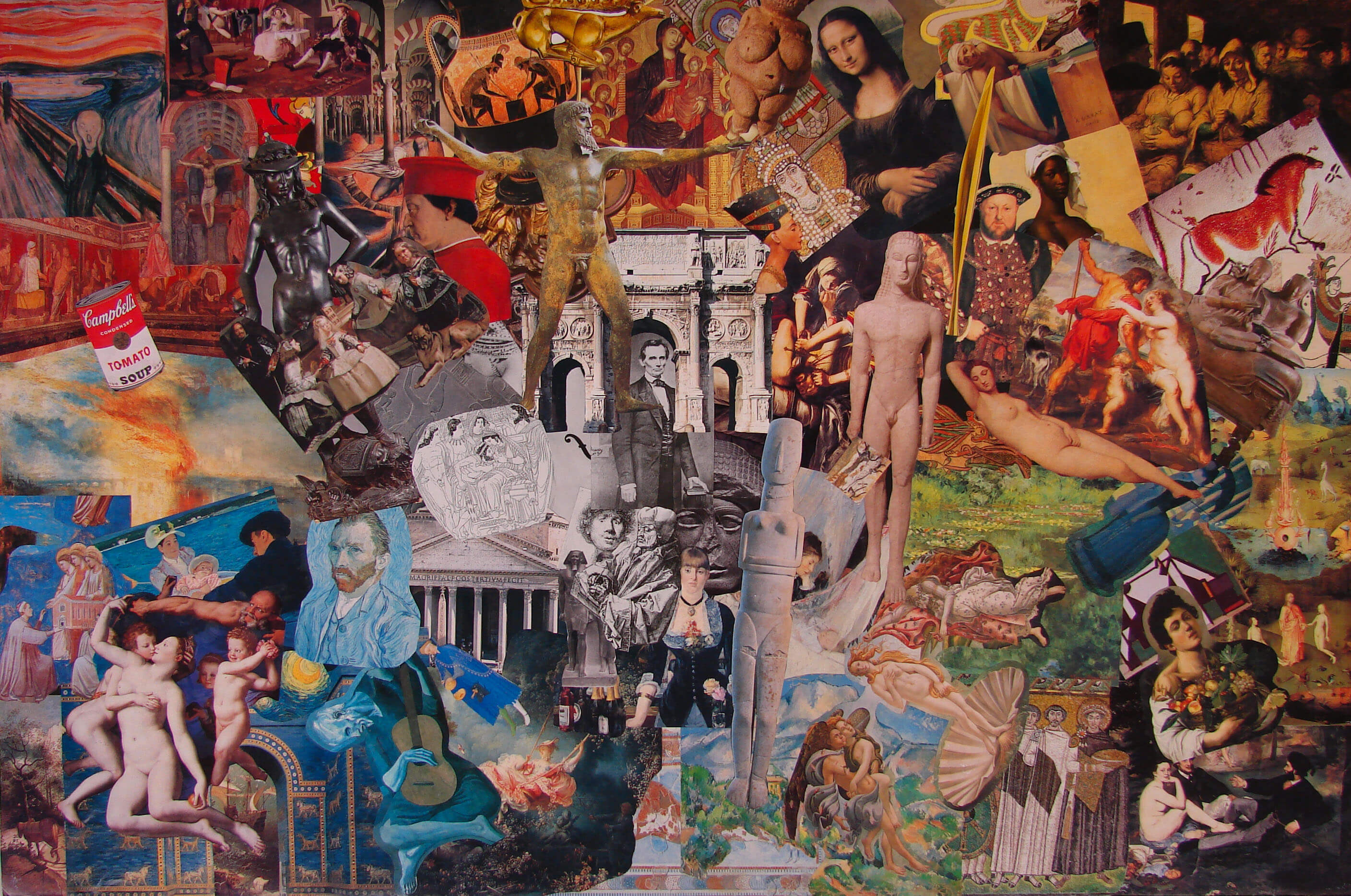 Collage of historical figures for a history paper